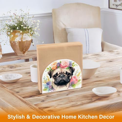 Cozy Pug Napkin Holder
