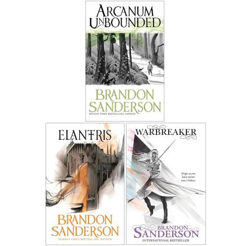 Brandon Sanderson Collection 3 Books Set (Arcanum Unbounded, Elantris & Warbreaker)
