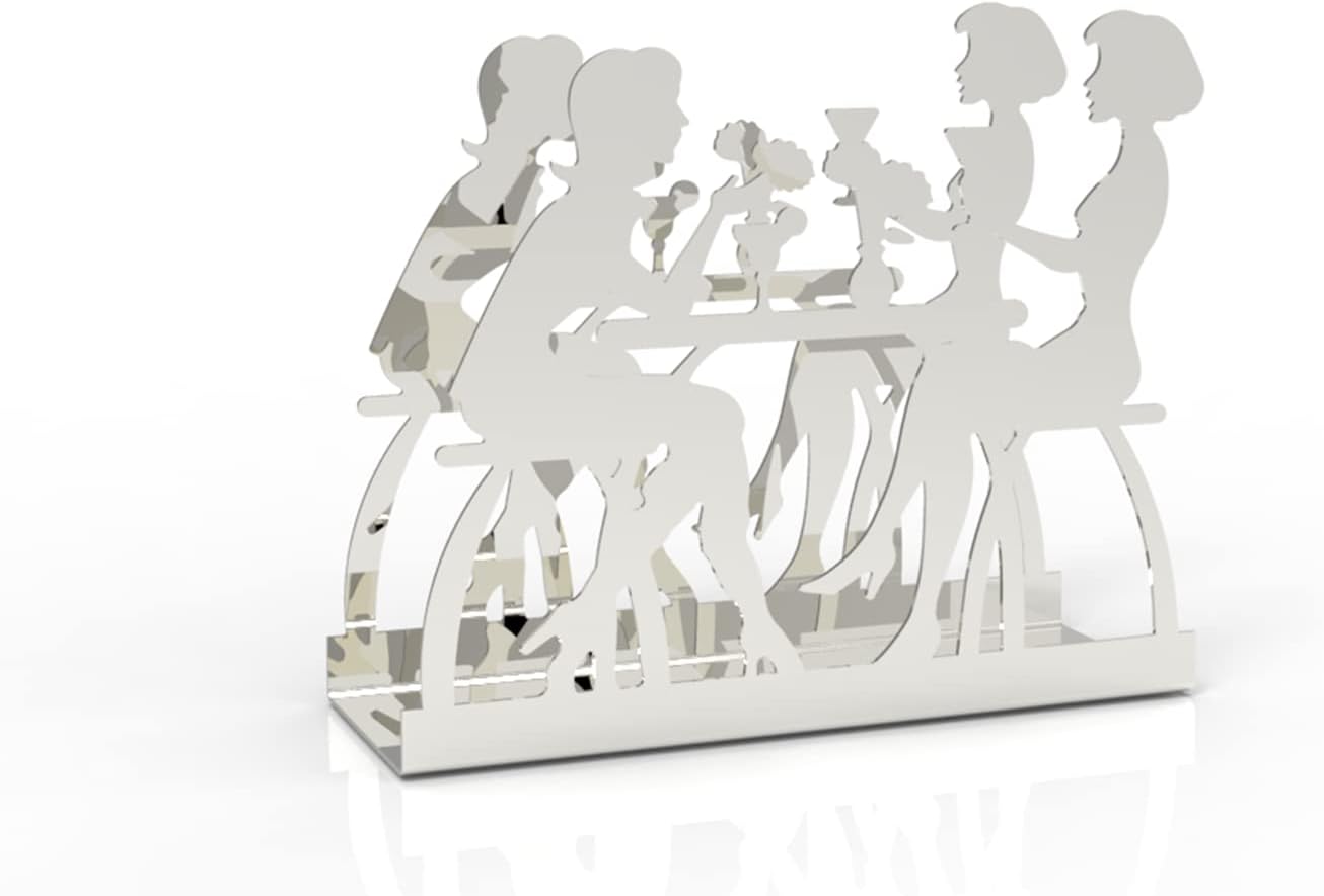 Solid Metal Napkin Holder Silver