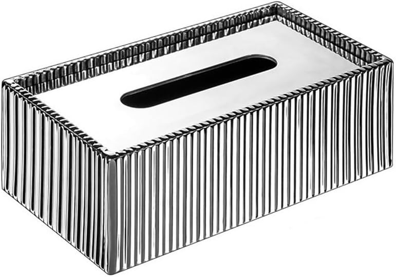 Stainless Steel Tissue Box Holder - Luxurious Design 24-Piece Set Large