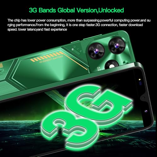 MsMga Günstiges Smartphone, 16 GB ROM (skalierbar auf 128 GB), 5,0 Zoll IPS Display, Android 9.0 OS, Dual SIM Dual Kameras, Face ID 3G Mobile Phones (Povo6 Neo-Green) – Bild 6
