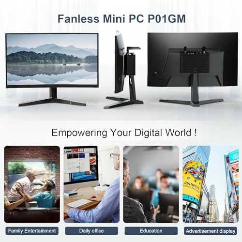 Fanless Mini PC 12th Gen Core i7 1255U, WIN11 pro mini Desktop Pc, Dual 2.5Gbe LAN Kleiner pc, Dual HD, Display Port, USB-C, WiFi6, BT5.2, 32GB RAM 500GB NVME SSD, Business pc lüfterlos – Bild 8