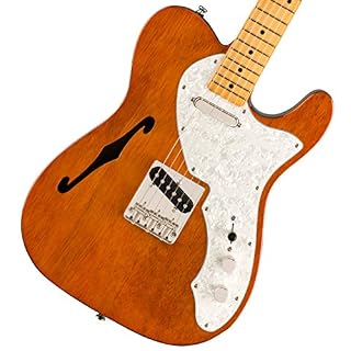Squier by Fender Classic Vibe ’60s Telecaster, Guitare Electrique, Thinline, Touche en Erable, Naturel - Les Beatles, Paul McCartney, John Lennon, RIngo Starr, George Harrison