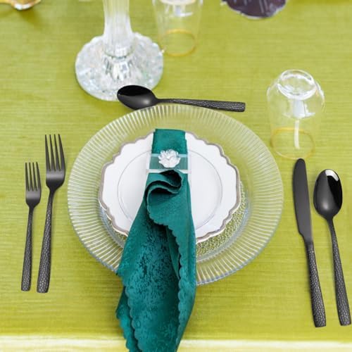 WHIERGGIN 40-Piece Silverware Set Stainless Steel Cutlery Rainbow
