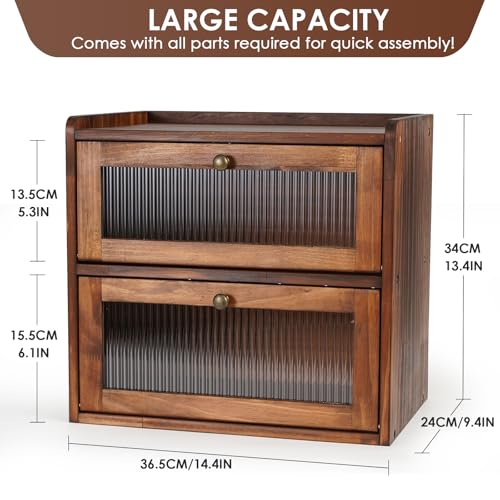 Sunhoo-Bread-Box-for-Kitchen-Countertop-Wooden-Bread-Storage-Container-Bin-2-Layer-Breadbox-Holder-Large-Capacity-Keeper-Vintage-Farmhouse-Food-Organizer-Pantry-Shelf-Acrylic-Window-Brown Sunhoo Bread Box for Kitchen Countertop Wooden Bread Storage Container Bin 2 Layer Breadbox Holder Large Capacity Keeper Vintage Farmhouse Food Organizer Pantry Shelf Acrylic Window Brown