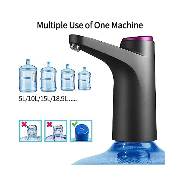   Water-Bottle-DispenserAutomatic-Drinking-Water-PumpWater-Jug-Dispenser-Smart-USB-Portable-Water-Bottle-Pump-with-USB-Electric-Charging-and-Automatic-Off-Switch-Black