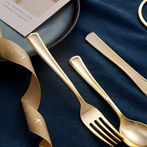 Convivial Gold Plastic Silverware Set