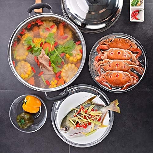 Stainless Steel 2-Layer Steamer 34cm for Kitchen