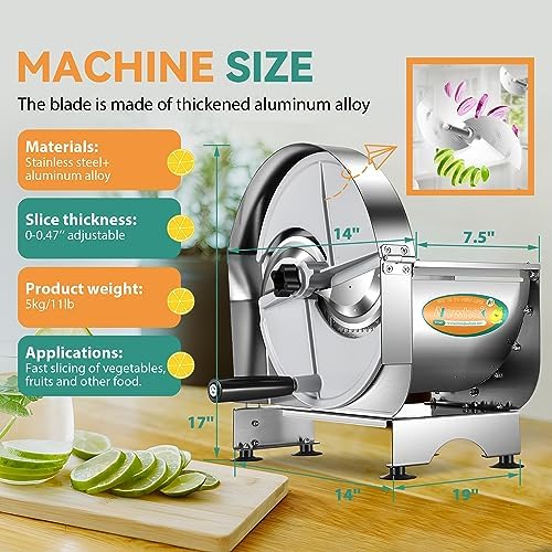 Manual Vegetable Slicer Adjustable Thickness Durable Kitchen Tool for Cooks