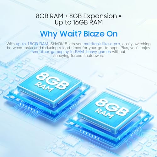 Blackview Shark 8 Smartphone Ohne Vertrag, 16GB+256GB, 6,78" FHD+ 120Hz, 64MP+13MP Kamera, 33W Schnellladung, DREI Kartensteckplätze, Android 13 Handy, Smart-K Box Lautsprecher, GPS NFC Schwarz – Bild 7