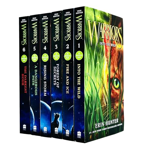 Warrior Cats Series 1: The Prophecies Begin - 6 Books Collection Set By Erin Hunter (In to the Wild, Fire and Ice, Forest of Secrets, Rising Storm, A Dangerous Path, The Darkest Hour)