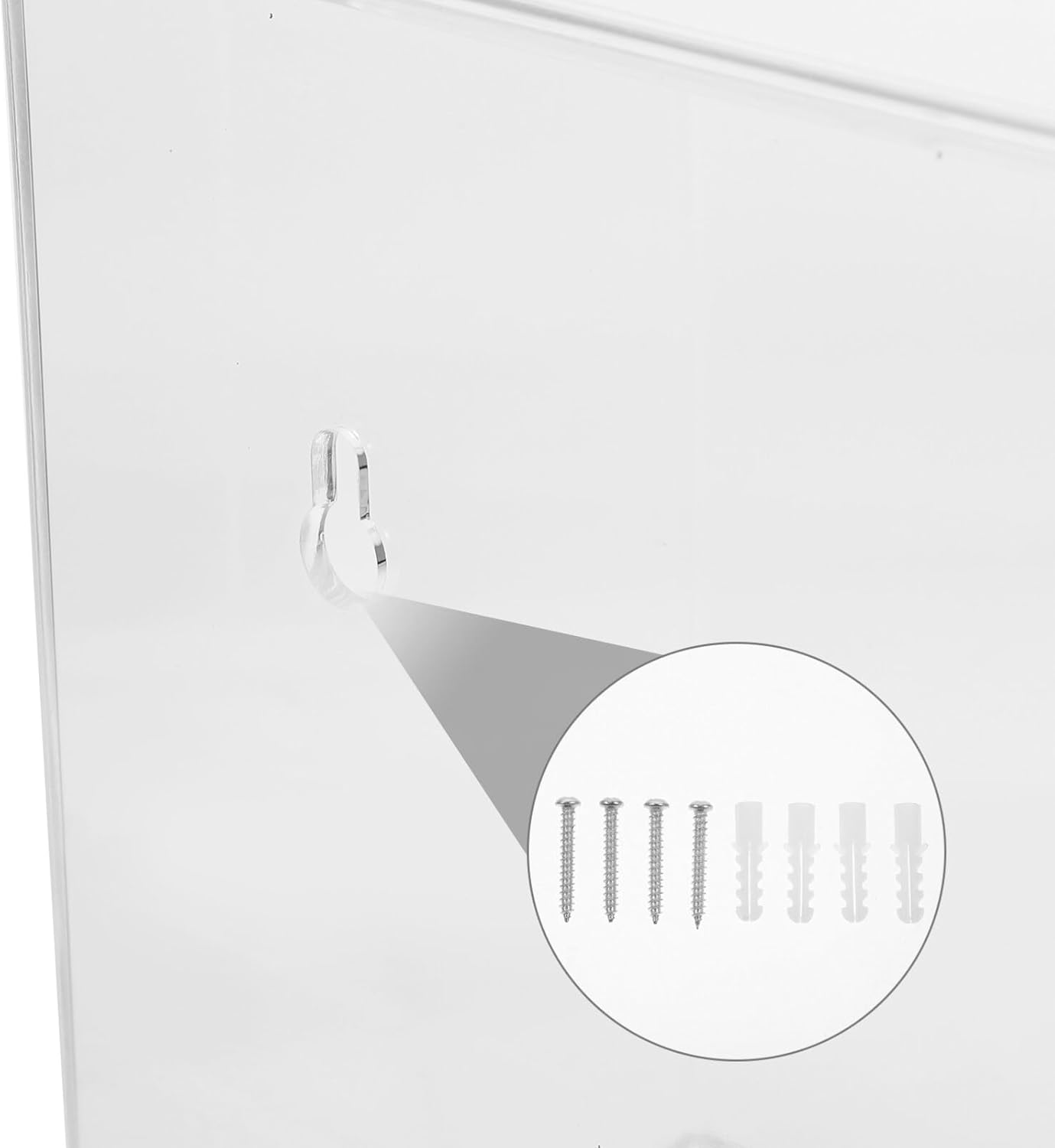 SOLUSTRE Tissue Box Organizer Wall-Mounted Clear Dispenser for Commercial Use