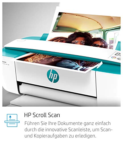 HP DeskJet 3762 Farbig Multifunktionsdrucker (Drucken, Scannen, Kopieren, WLAN, Airprint, mit 2 Probemonaten HP Instant Ink Inklusive), A4, Dunkelgrün – Bild 5