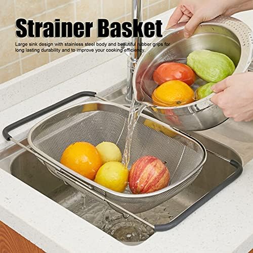 FLAVAS Oval Strainer with Rubber Handle