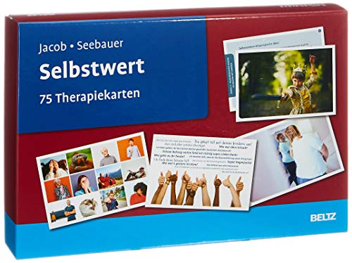 Selbstwert: 75 Therapiekarten. Kartenset mit 75 Karten in stabiler Box, mit 24-seitigem Booklet. Kartenformat 16,5 x 24 cm. (Beltz Therapiekarten)