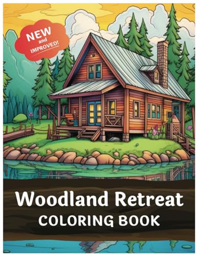 Woodland Retreat: 100 Pages of Tranquil Forest Hideaways, Whimsical Creatures, Serene Nature Scenes & Serenity for Mindful Coloring | Adult Coloring Book for Stress Relief & Relaxation