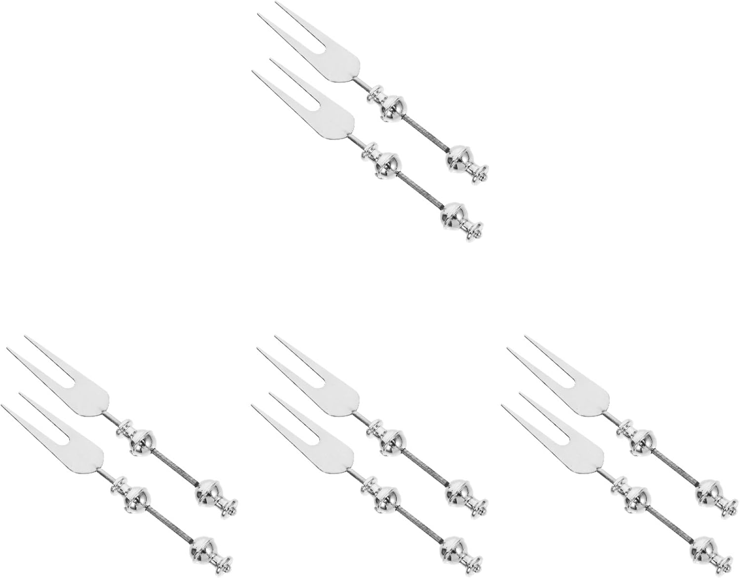 4 Pcs Stainless Steel Fruit Forks PersonalizedsaladFork Reusable Kitchenware