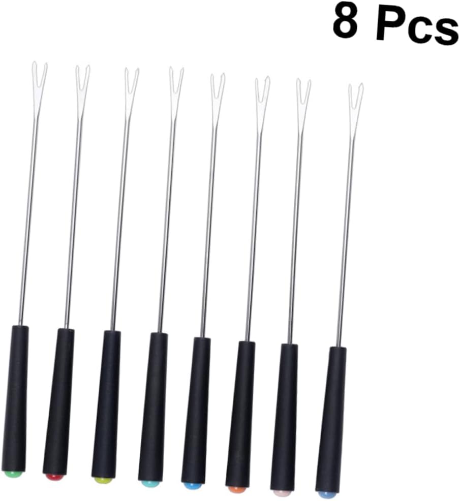Stainless Steel Cheese Forks with Plastic Handle for Fondue Picnic Camping