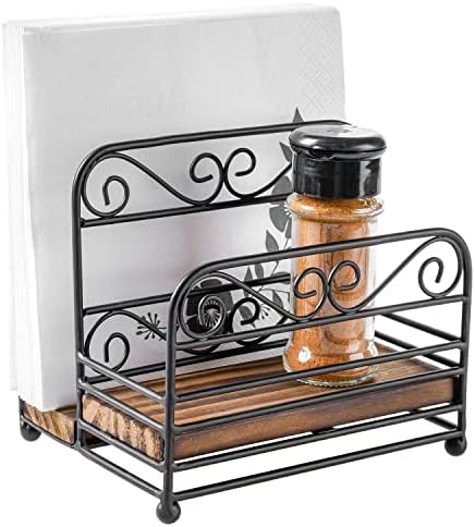 MyGift 2-in-1 Disposable Napkin Salt Pepper Caddy