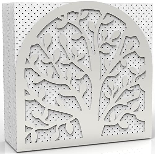 Stylish Metal Napkin Holder Retro Design Silver