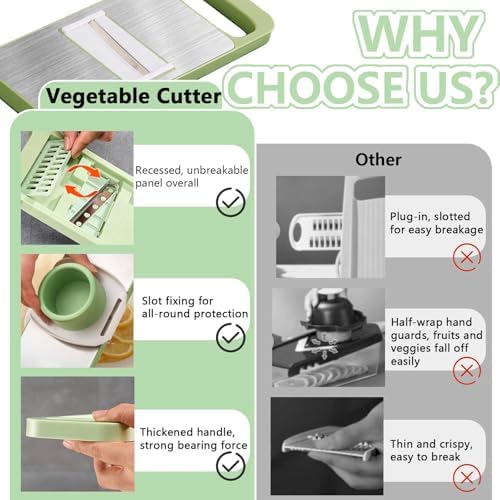 6-in-1 Mandoline Slicer with Hand Guard