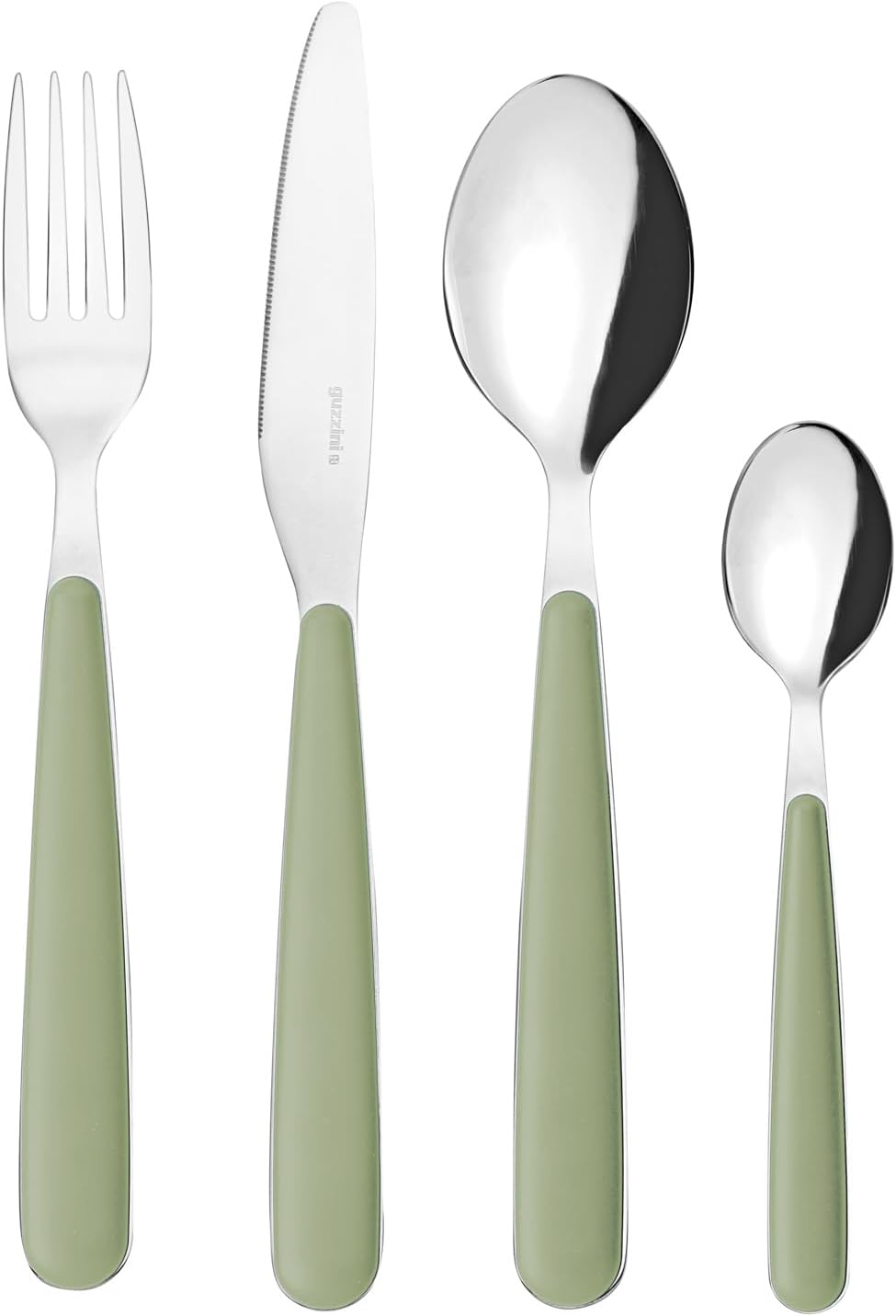Guzzini 24-Piece Stainless Steel Cutlery Set Sage Green