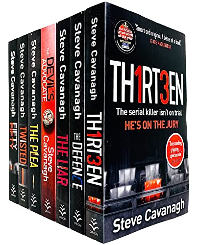 Eddie Flynn Series 7 Books Collection Set By Steve Cavanagh (Twisted,Thirteen, The Defence, The Plea, The Liar, Fifty-Fifty, The Devil's Advocate)