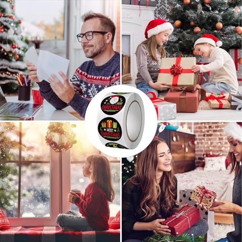 Gute Ntale Aufkleber Sticker, Rolle Winterthemen-Aufkleber Rolle, Ntale Geschenketikettenrolle, 500 Stück Ntalizi Aufkleber Runde Selbstklebende Aufkleber Nr – Bild 8