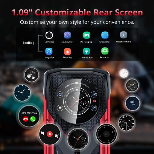 CUBOT Kingkong Star(2023) 5G Outdoor Smartphone Android 13, 24GB+256GB/1TB, 10600mAh(33W), 6.78" FHD+1.09" Zurück Dsiplay Handy Ohne Vertrag, 100MP+24MP Nachtsicht, IP68/NFC/3 Slots, Schwarz – Bild 6