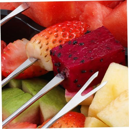 Stainless Steel Cheese Forks with Plastic Handle for Fondue Picnic Camping