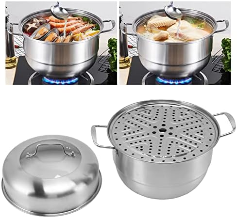 Oreilt Stainless Steel Steamer Pot Perfect for Mixing and Cooking