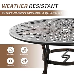 5pieceoutdoorpatiodiningsetallweathercastaluminumtableandchairssetof4bistrosetoutdoorwithumbrellaholeforgardenporch Urban Country Home Decor 5 piece outdoor patio dining set all weather cast aluminum table and chairs set of 4 bistro set outdoor with umbrella hole for garden porch urban country home decor