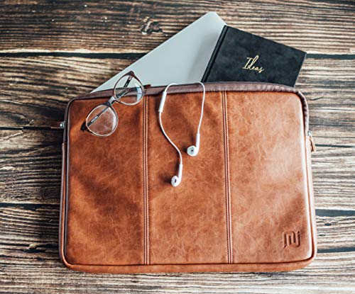 NEGOTIA Vintage Abbey - Laptoptasche 14 Zoll - MacBook Pro 14 Hülle - MacBook Hülle 14 Zoll laptophülle 14 Zoll - Braun – Bild 4