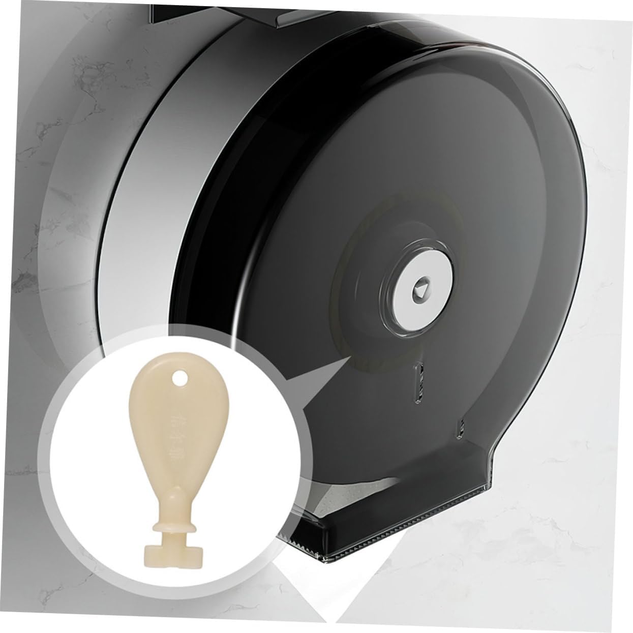 FELTECHELECTR Commercial Toilet Paper Dispenser Key Sturdy Plastic Design Modern Effortless Use