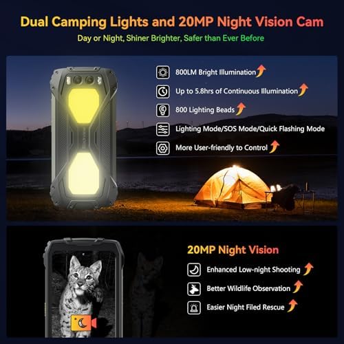 Blackview BV7300 Smartphone Robustzo 2025, 15000mAh, 18+256GB, Fotocamera 50MP, Torcia 800LM, NFC, 4G
