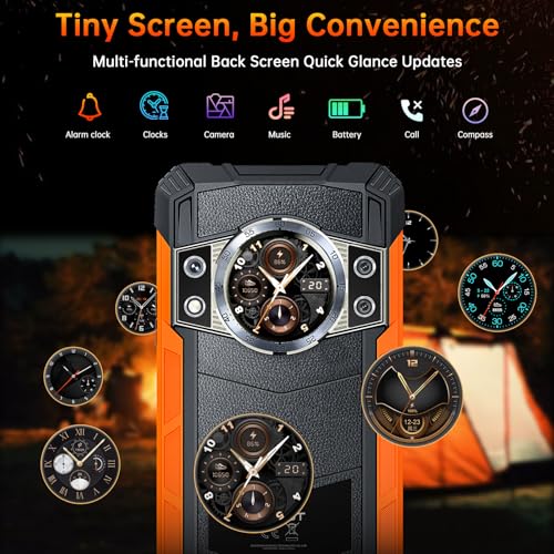 CUBOT Kingkong ACE 3 Outdoor Smartphone Android 14, 24GB RAM+256GB ROM Outdoor Handy Ohne Vertrag, 6.583" FHD+&1.32" Display Wasserdicht Baustellenhandy, 100MP+32MP, 5100mAh(33W), IP68/4G Dual SIM/NFC – Bild 7