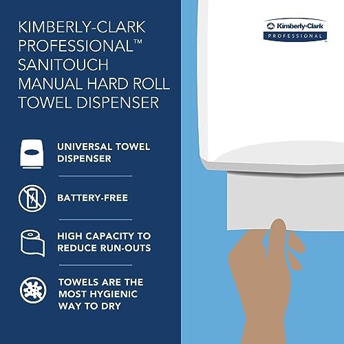 Sanitouch Manual Hard Roll Towel Dispenser Black 1263x1613x102