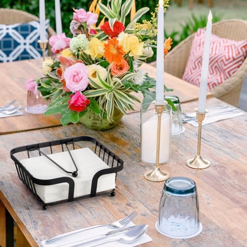 Zhithink Premium Square Napkin Holder Black