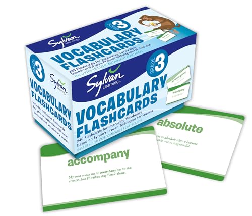 3rd Grade Vocabulary Flashcards: 240 Flashcards for Improving Vocabulary Based on Sylvan's Proven Techniques for Success (Sylvan Language Arts Flashcards)