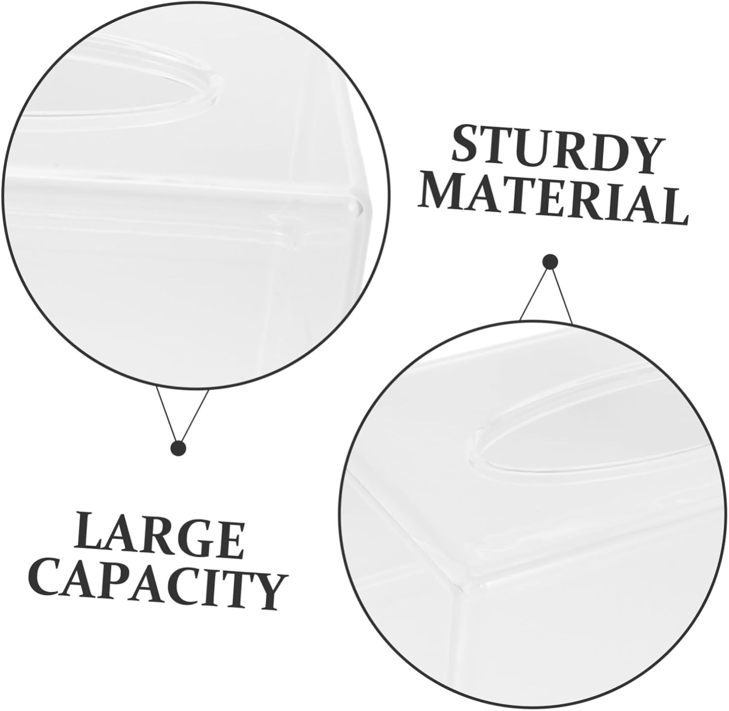 Acrylic Tissue Box Holder Unique Design for Home Kitchen