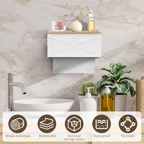 Sturdy Wall-Mounted Paper Towel Dispenser with Lid