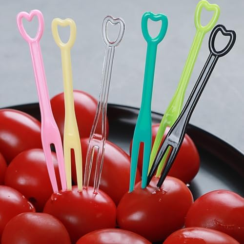 1000PCS Multi-Colored Plastic Dessert Forks