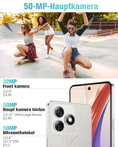 Ulefone Note 18 Ultra 5G Handy Ohne Vertrag, 12GB+256GB/2TB Expand Android 13 Smartphone, 50MP+32MP Kamera, 6,78" FHD+ Display 90Hz 5450mAh Handy, 5G Dual SIM/Octa Core/Face ID/NFC/OTG - Schwarz – Bild 4