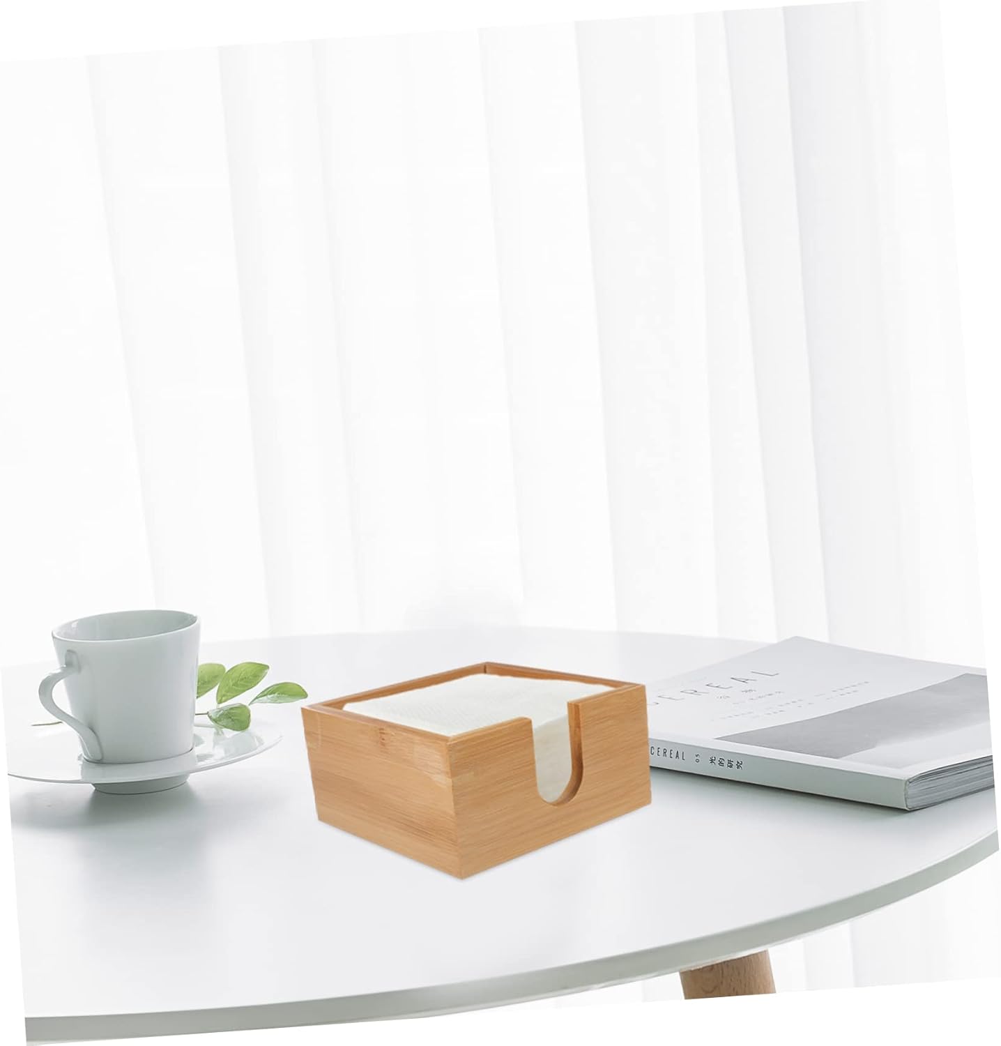 HOLIDYOYO Bamboo Napkin Holder Dispenser