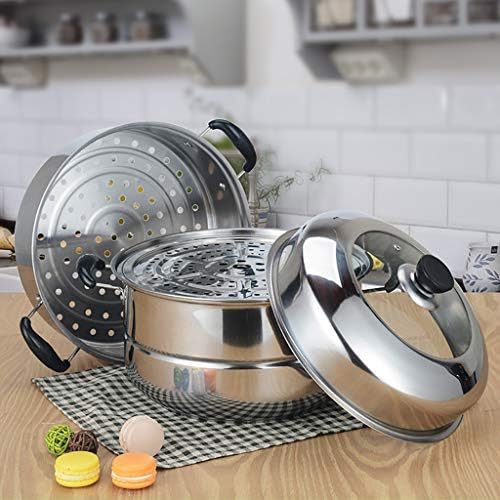 Stainless Steel Steamer Pot with Anti-Scalding Handles