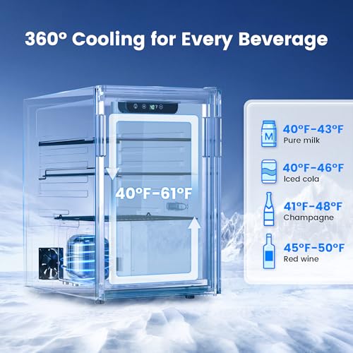 26-CuFt-Beverage-Refrigerator-Cooler-95-Can-Mini-Fridge-Glass-Door-for-Soda-Beer-Wine-Small-Refrigerator-for-Bedroom-Office-Home-Bar-3-Adjustable-Shelves-Black 26 CuFt Beverage Refrigerator Cooler 95 Can Mini Fridge Glass Door for Soda Beer Wine Small Refrigerator for Bedroom Office Home Bar 3 Adjustable Shelves Black