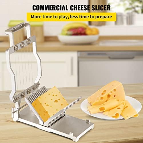 Stylish 304 Stainless Steel Cheese Slicer with Replacement Wire Cutters