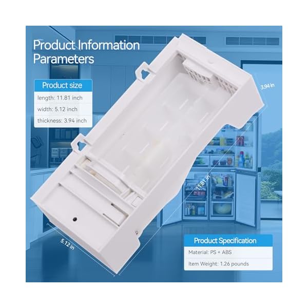   W11455232-Refrigerator-Ice-Maker-Compatible-with-Whirlpool-WRQA59CNKZ-Kitchen-Aid-KRQC506MPS00-Replace-W11397137-W11397055-4962306-AP6990738-PS16220914-EAP16220914