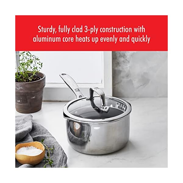 Zwilling spirit energy sauce pan 2 qt newer version stainless steel  urban country home decor