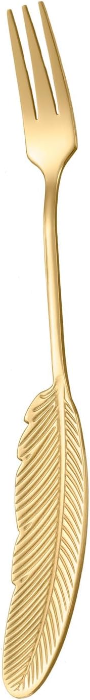 SEELLODGE 304 Stainless Steel Feather Series Dessert Fork